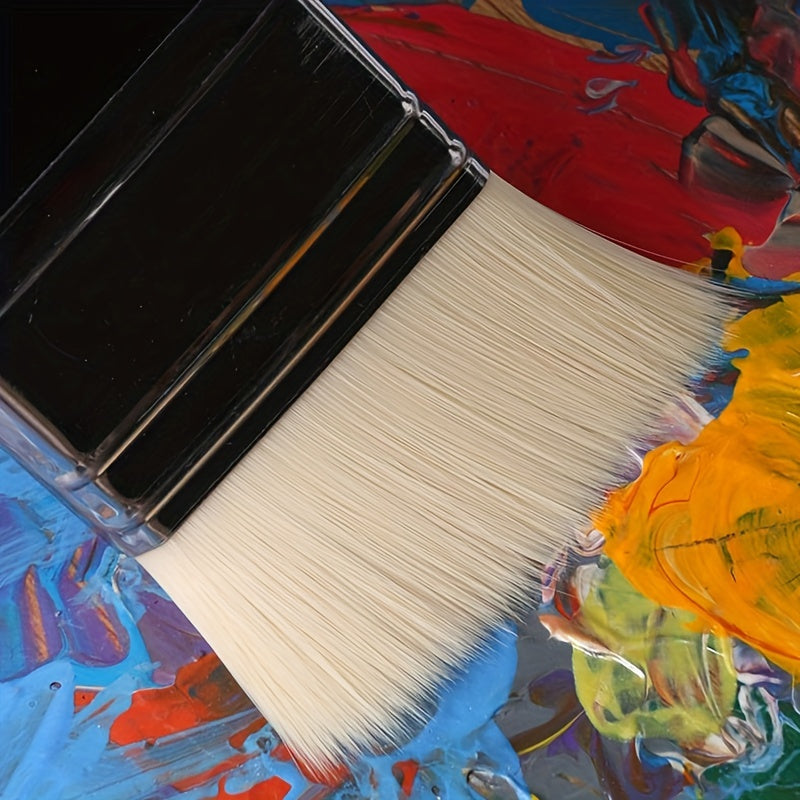 Nylon Hair Brush -  Flat Headed Brush - Painting Pen Brush -  Painting Brush Pigment Brush Water Powder Watercolor Oil Painting Acrylic Wall Painting Hand Painting Wall DIY Painting Tools Art Supplies