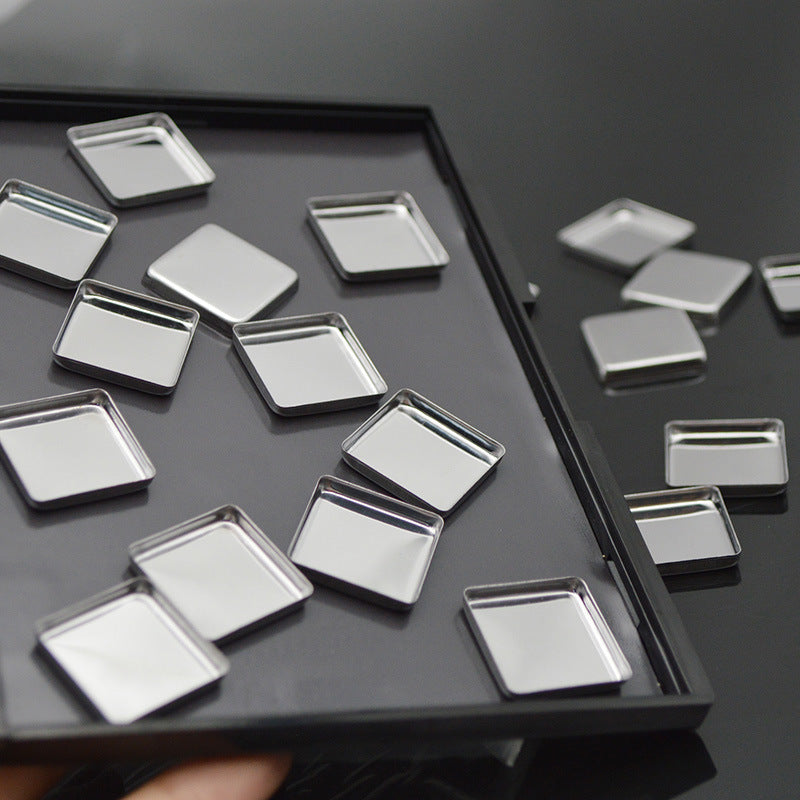 20*20MM Square 1000Pcs, Empty Square Metal Pans for Eyeshadow Palette Magnetic Makeup Palette, Empty Eyeshadow Pans, Makeup Palette Pans