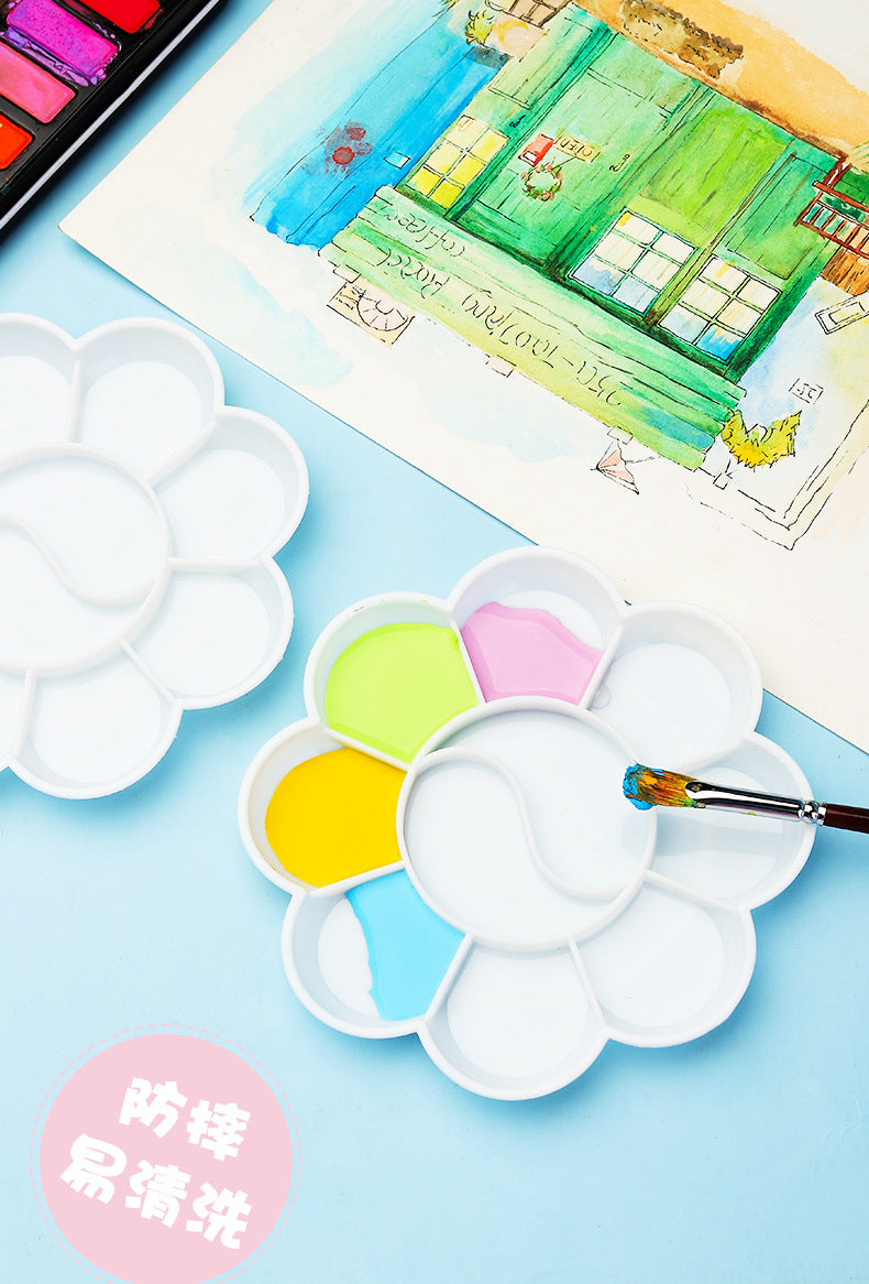 Plastic White Paint Mixing Palette Tray for Kids Art & Painting 6 Deep  Wells -  Finland