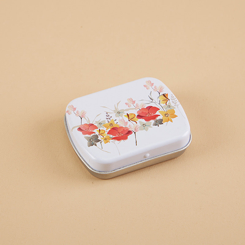 2.3 x 1.9 x 0.6 inches 9 Pcs Small Metal Tin Box Portable Small Container Storage Case With Solid Hinged Top for Drawing Pin Nail Art Bead Earring and Jewelry Craft Organizing