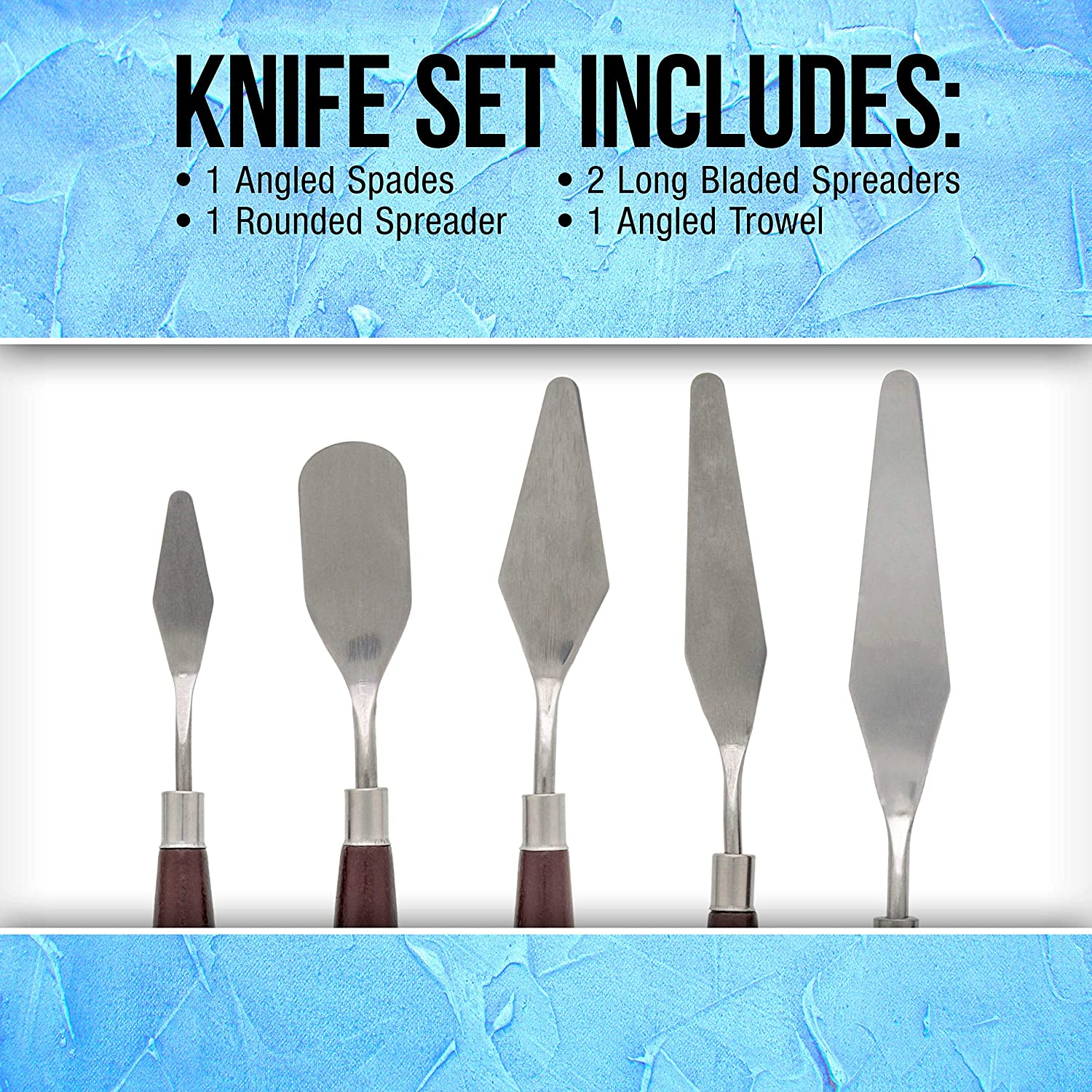  10 Pieces Palette Knife Set Stainless Steel Spatula